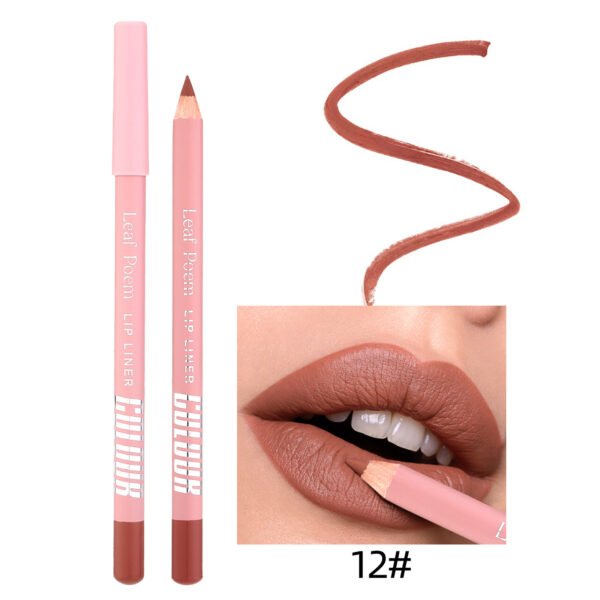 12 Color Matte Lipstick Lip Liner - Image 9